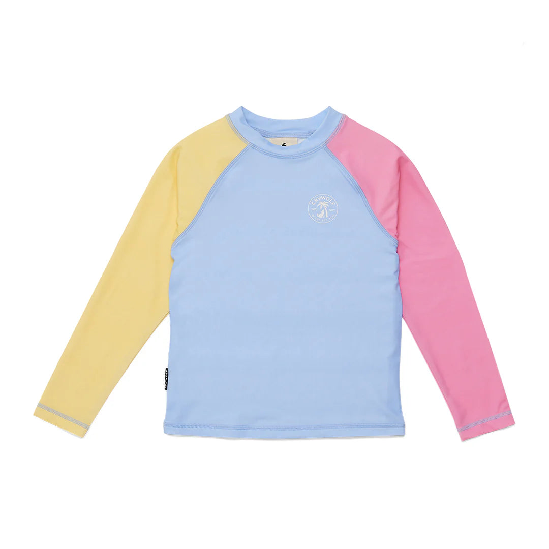 Long Sleeve Rash Vest - Pop Colourblock