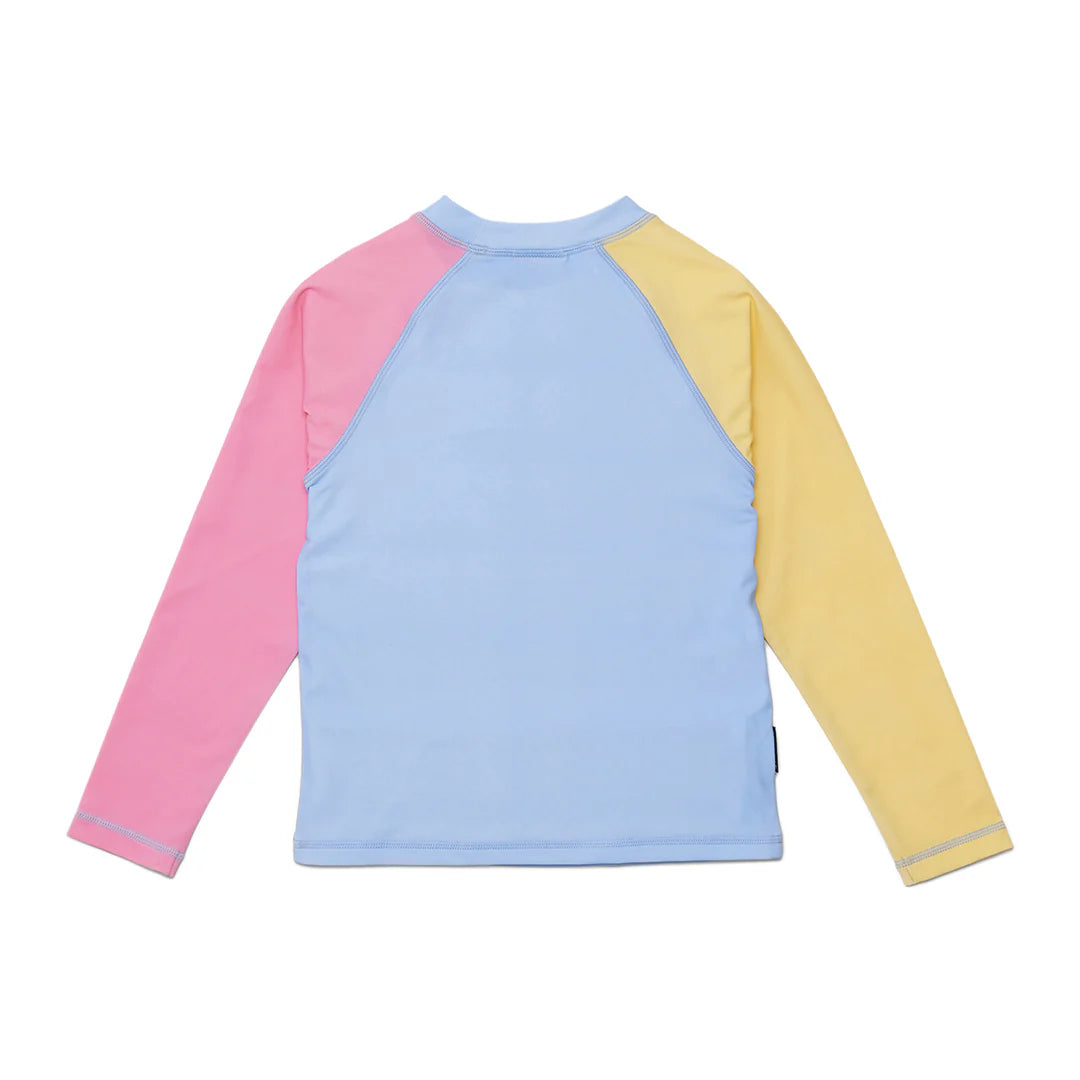 Long Sleeve Rash Vest - Pop Colourblock