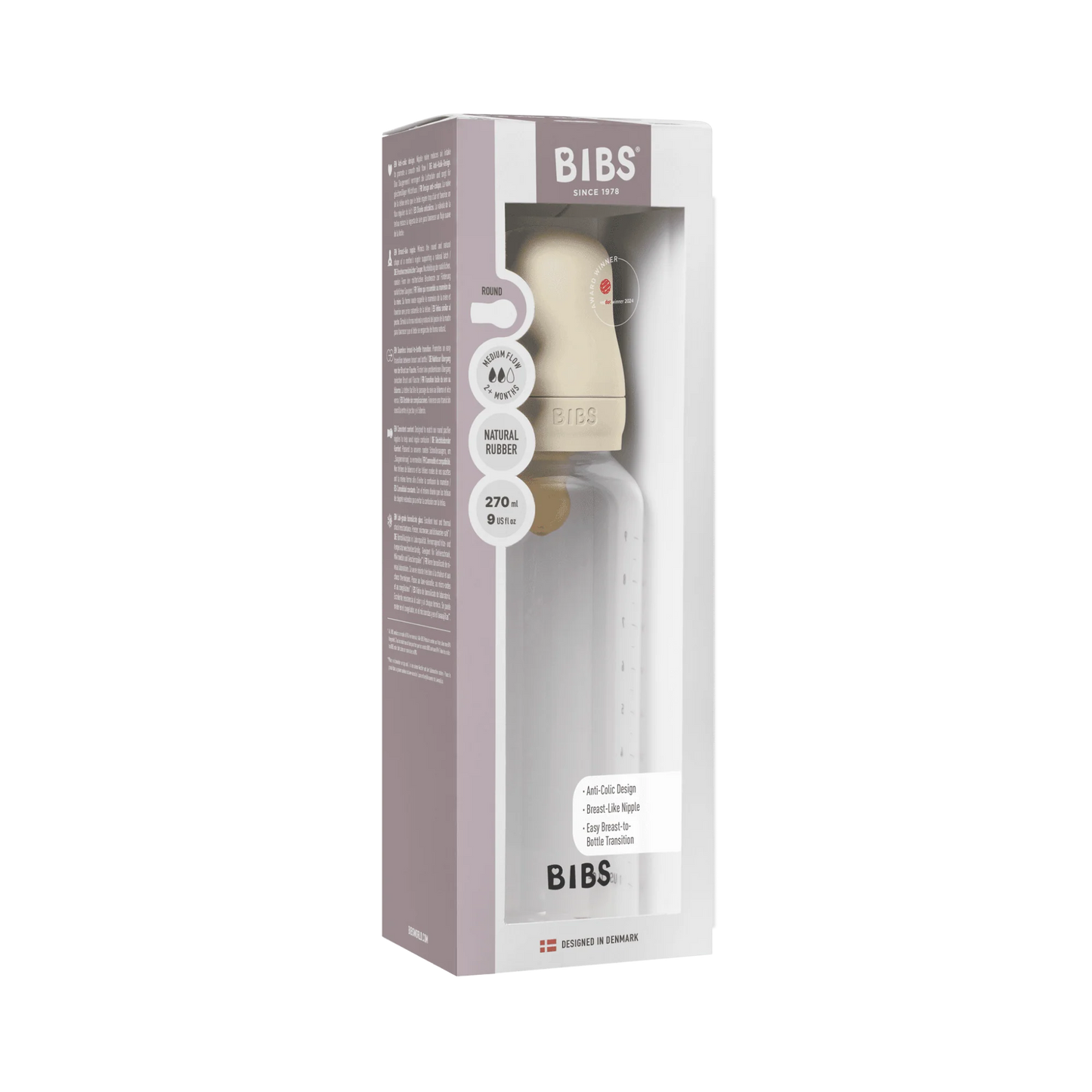 Baby Bottle BPA Free Plastic 270ml - Ivory