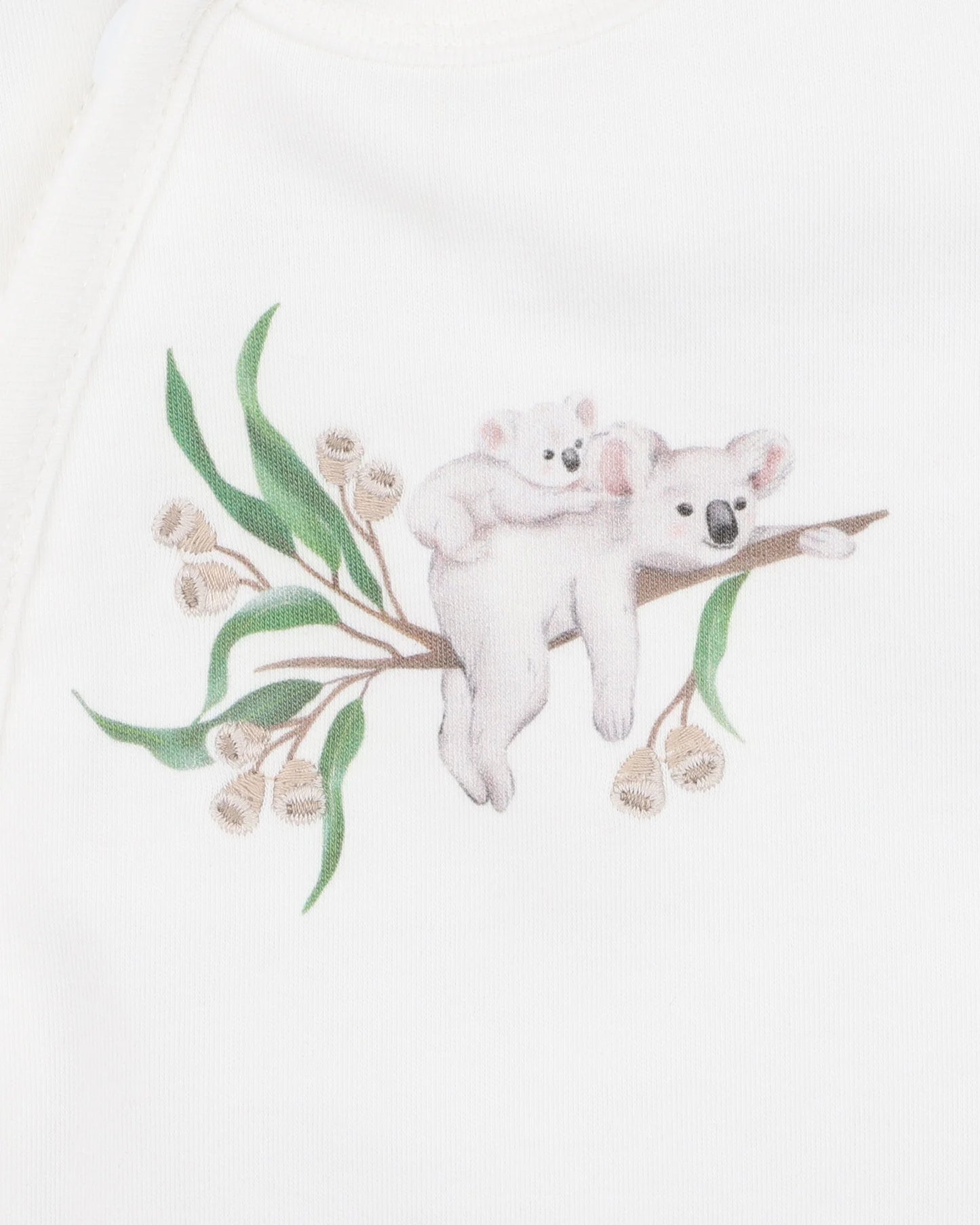 Taylor Organic SS Koala Zip Romper