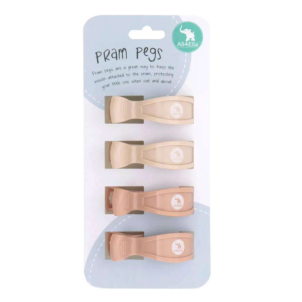 4 Pack Pegs- Cream/Peach