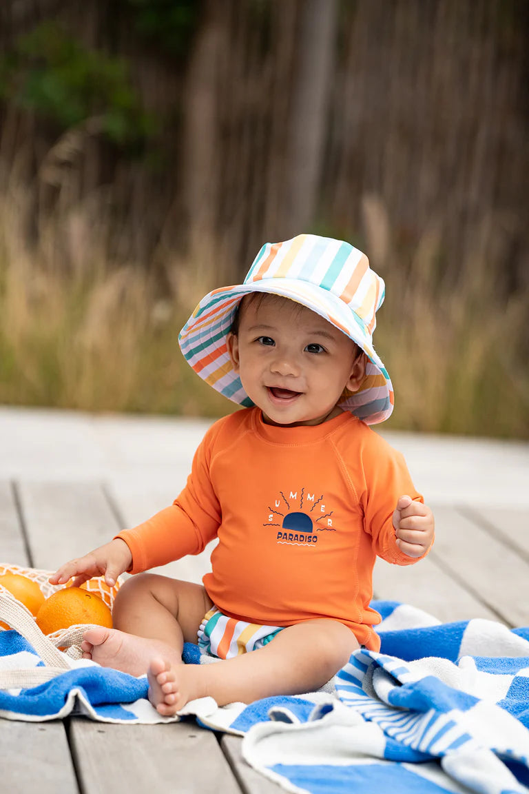 LUCA STRIPE AQUA NAPPY