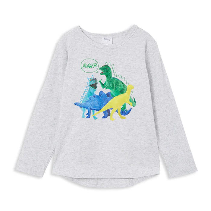 Rawr Dino Tee Milky