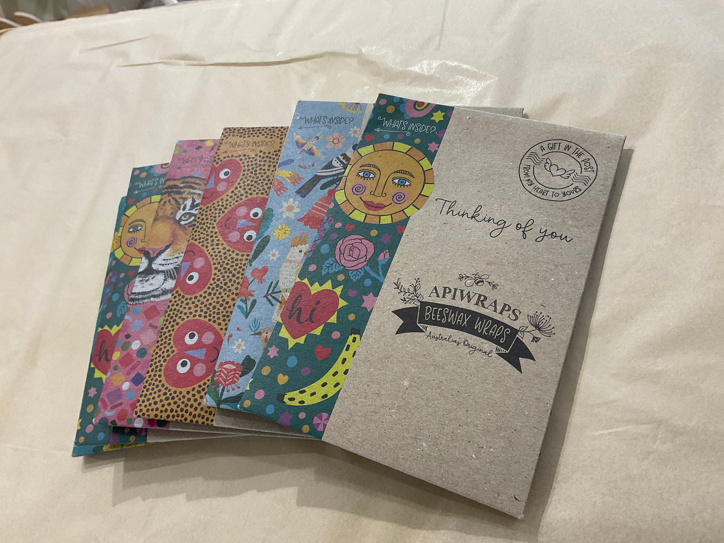 Single Beeswax Wrap with Card