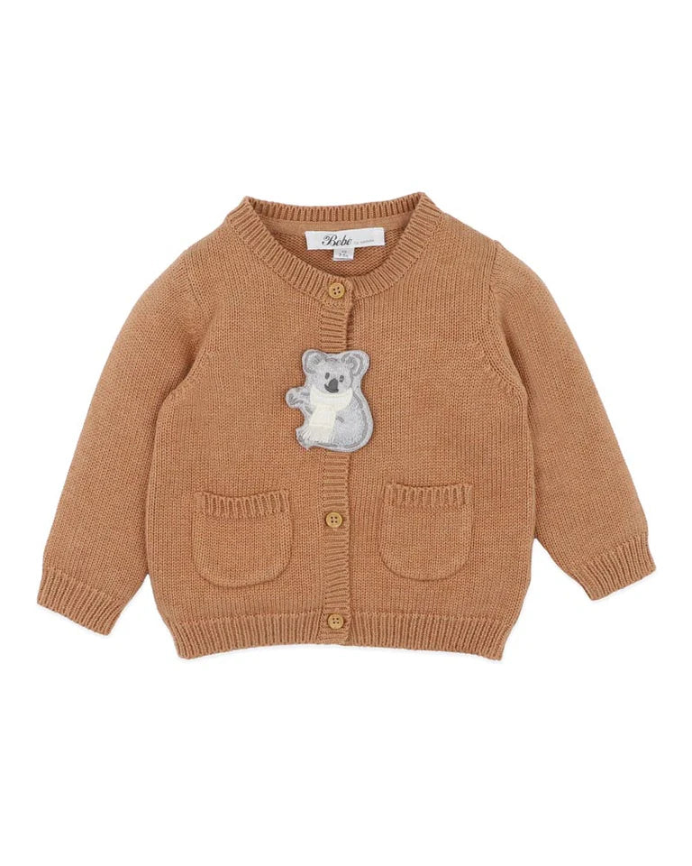 Charlie Koala Organic Knitted Cardigan