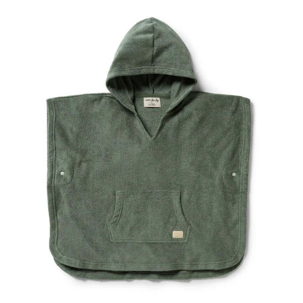 MOSS ORGANIC TERRY HOODED PONCHO