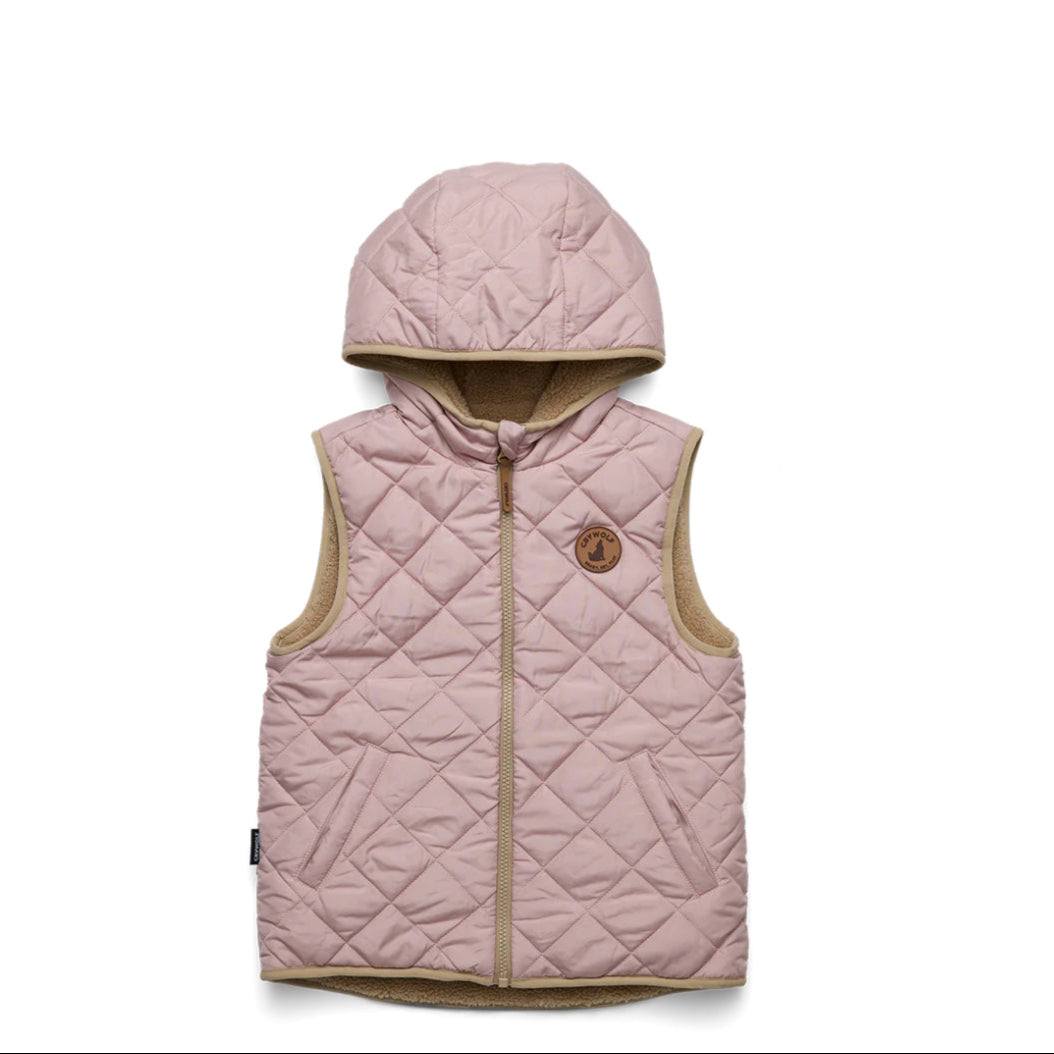 Reversible Yeti Vest - Blush & Camel