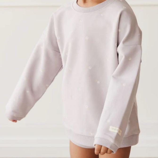 Organic Cotton Bobbie Sweatshirt - Annie Ditzy Violet Ice
