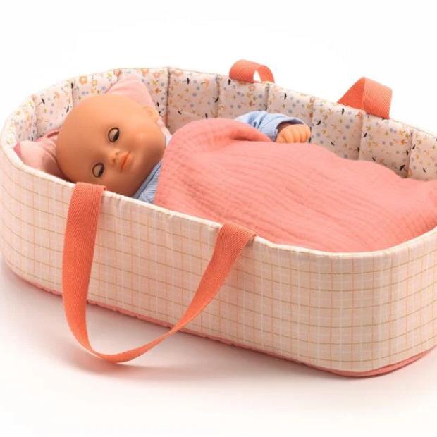 Doll Bassinet - Pink Lines