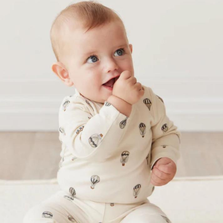 Organic Cotton Fernley Bodysuit - Montgolfiere Cloud