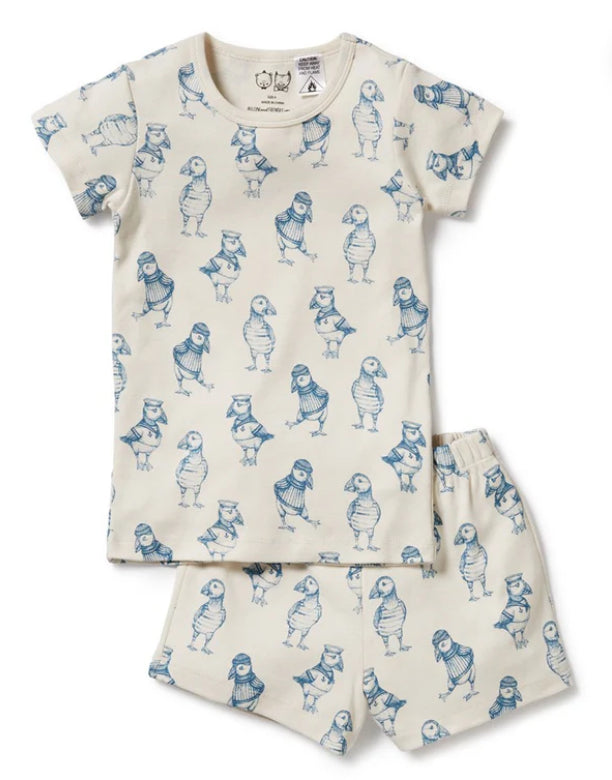 Petit Puffin Organic Short Sleeved PJs
