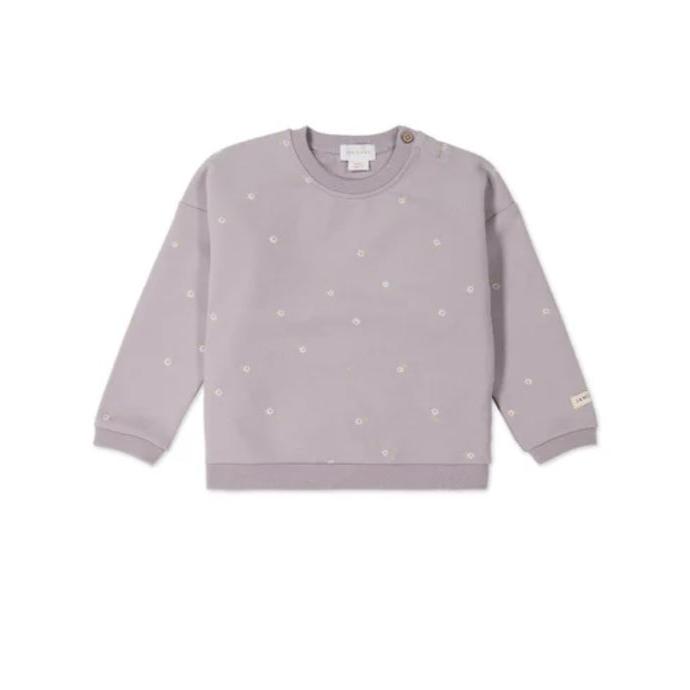 Organic Cotton Bobbie Sweatshirt - Annie Ditzy Violet Ice