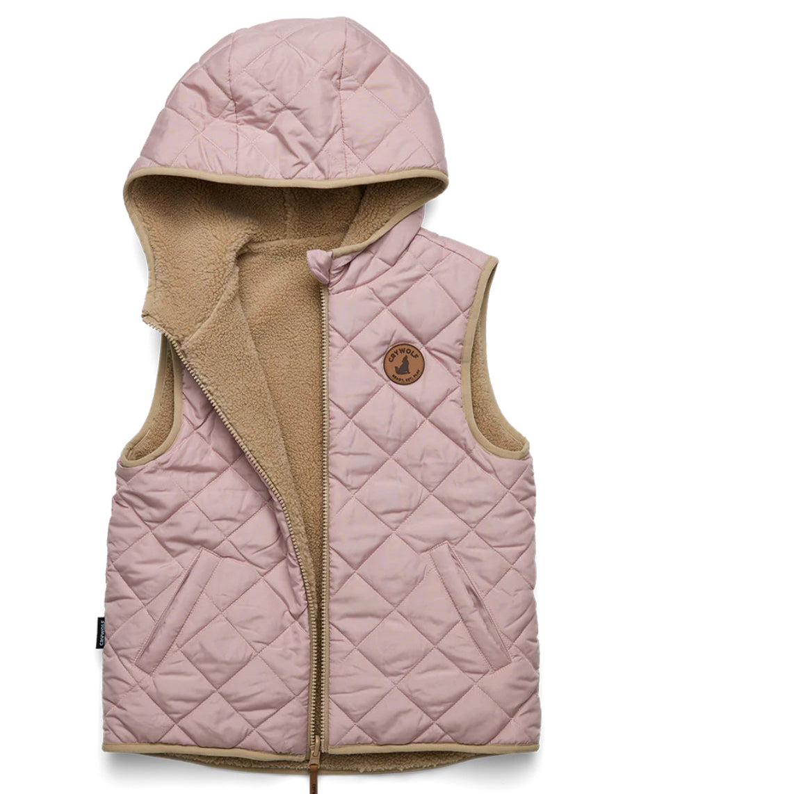 Reversible Yeti Vest - Blush & Camel