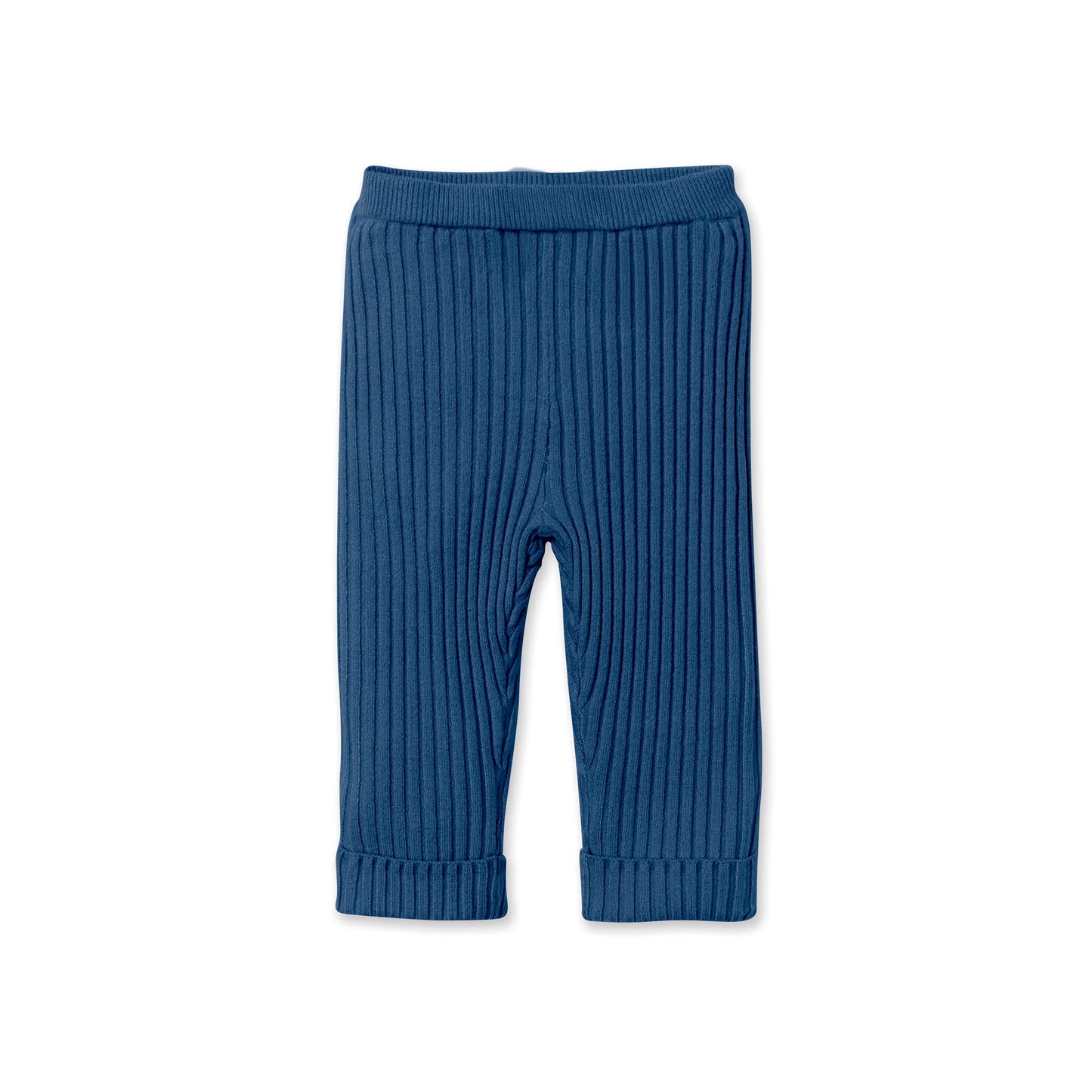 Ribbed Knit Leggings - Navy