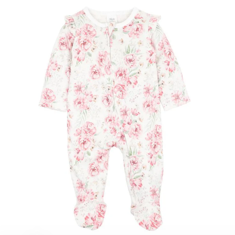 Evie Toile Print LS Onesie