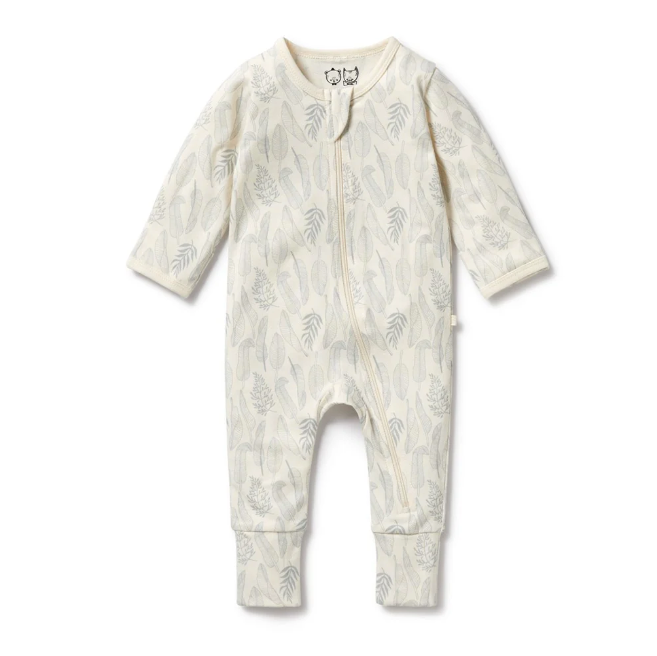 New Leaf Organic Zipsuit with Feet