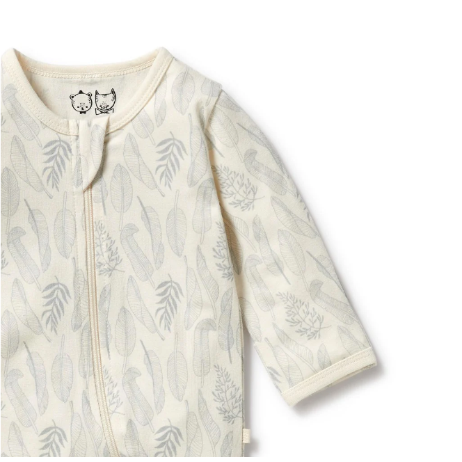 New Leaf Organic Zipsuit with Feet