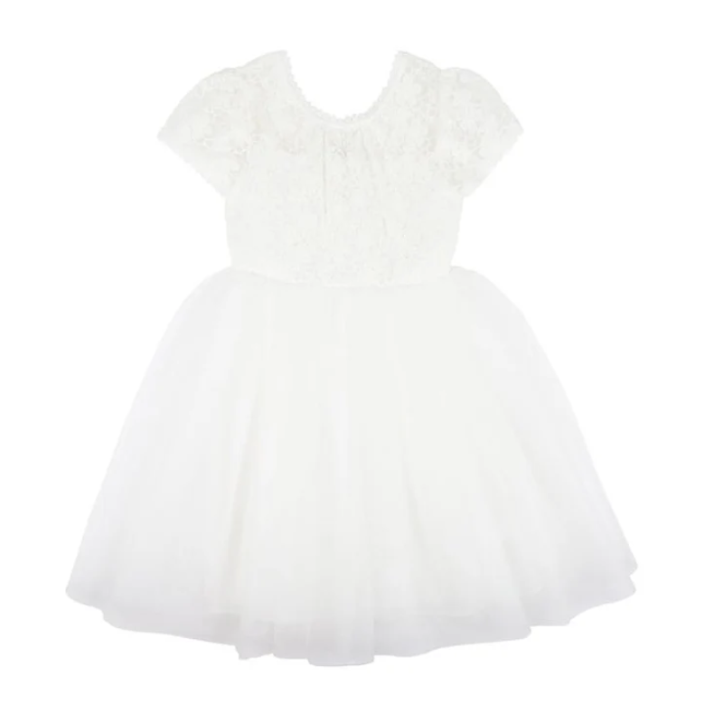 Lace Bodice with Back Bow Dress