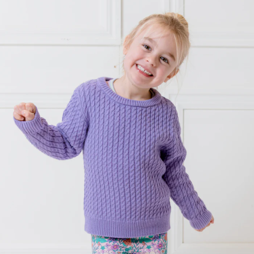 Lilac Cable Knit Jumper