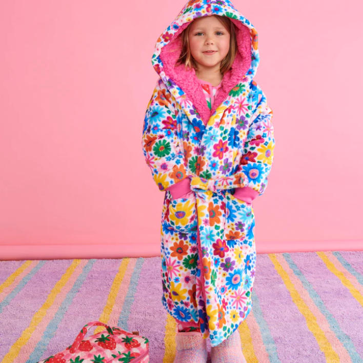 Kuddle Kids Robe - Rainbow Flowers