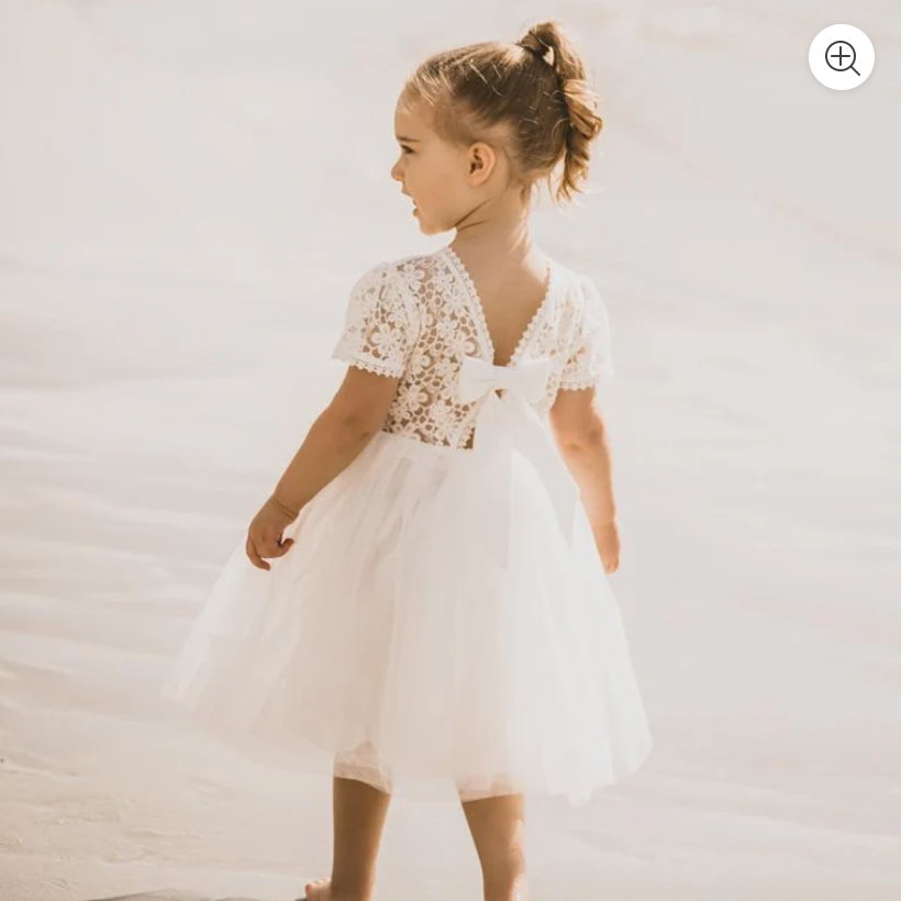 Lace Bodice with Back Bow Dress