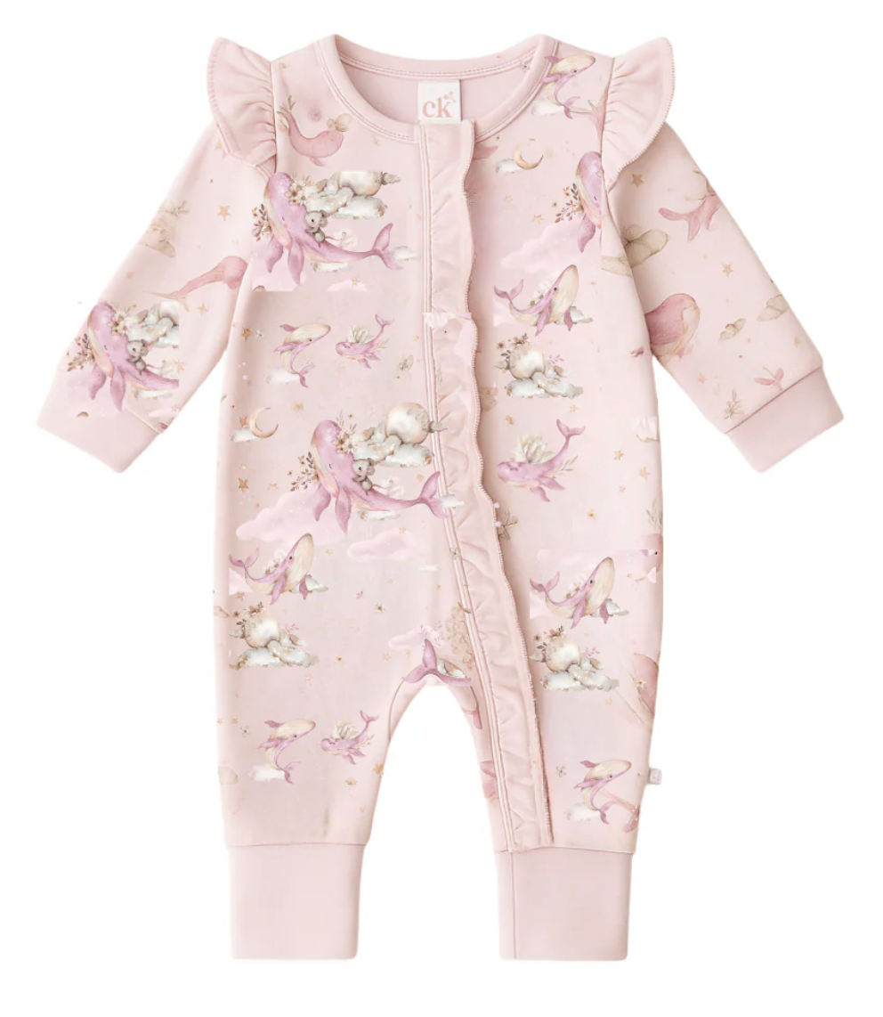 Bamboo Bodysuit - Whimsical Whale
