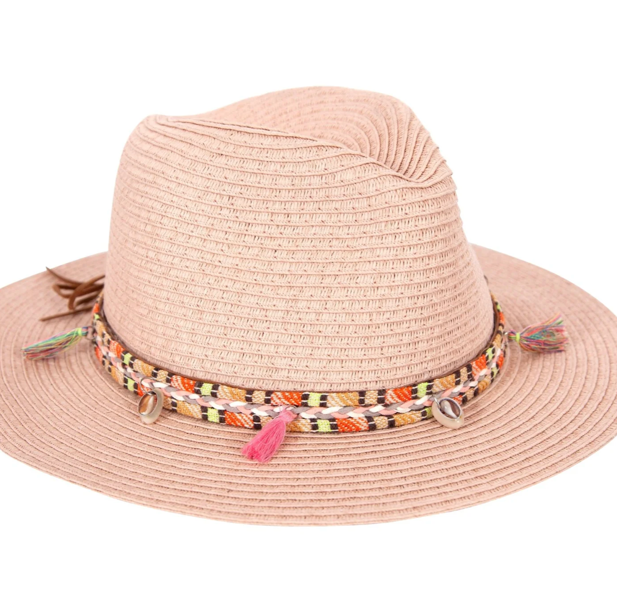 Folklore Wide Brim Hat - Light Pink