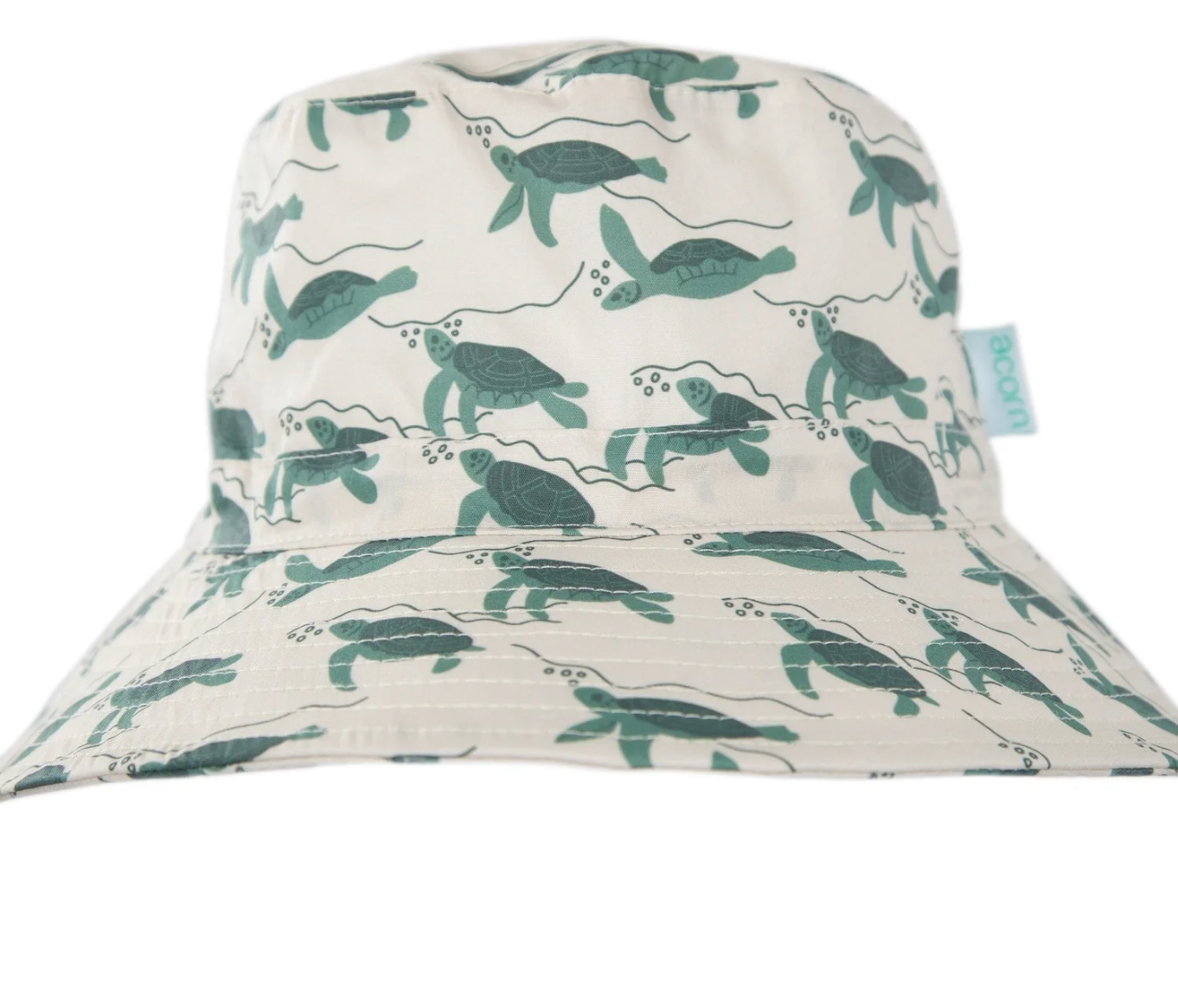 Turtles Wide Brim Bucket Hat - Natural and Green