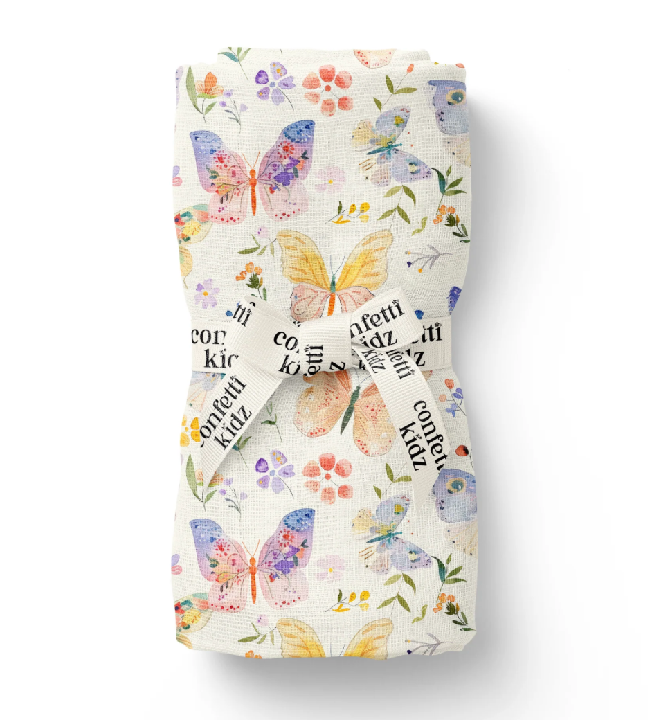 Butterfly Blooms - Organic Muslim Swaddle