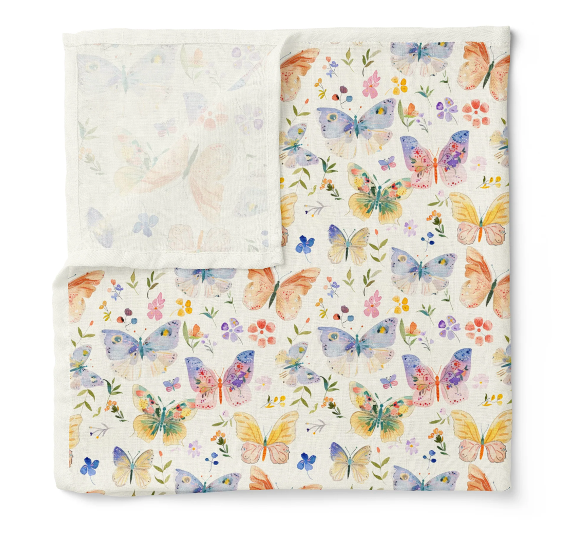 Butterfly Blooms - Organic Muslim Swaddle