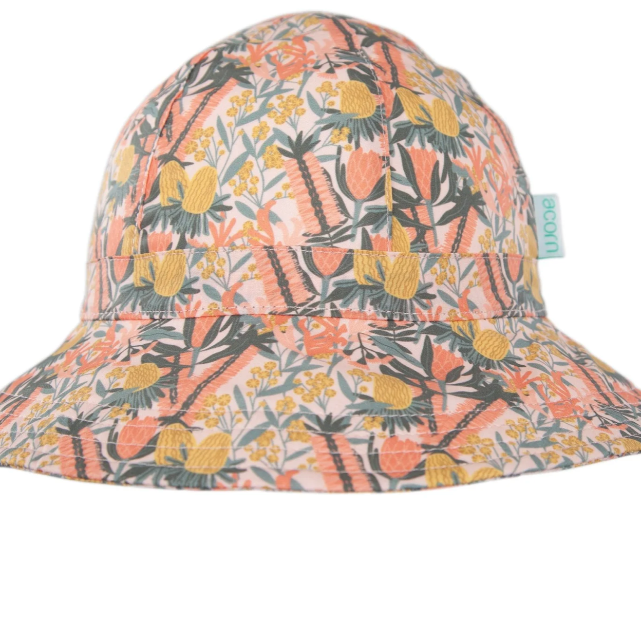 Native Bloom Wide Brim Sunhat - Peach, Mustard and Sage