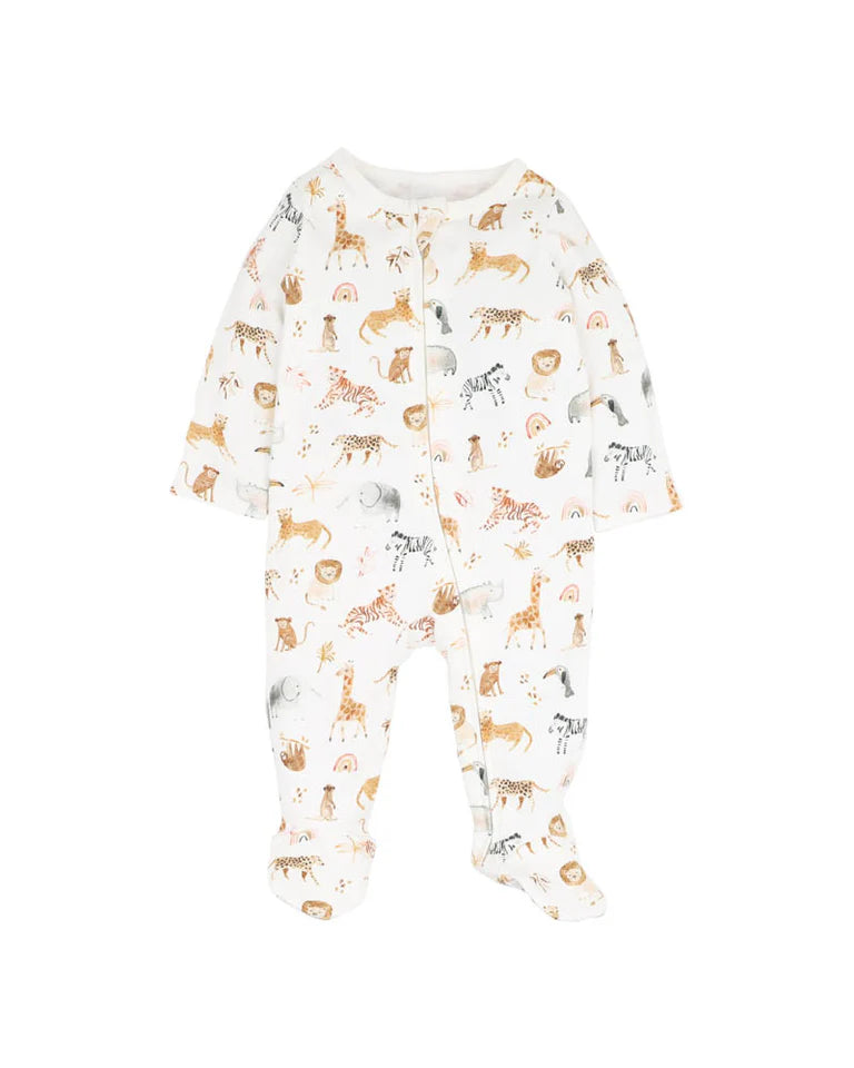 Billie Organic LS Zipsuit - Billie Print