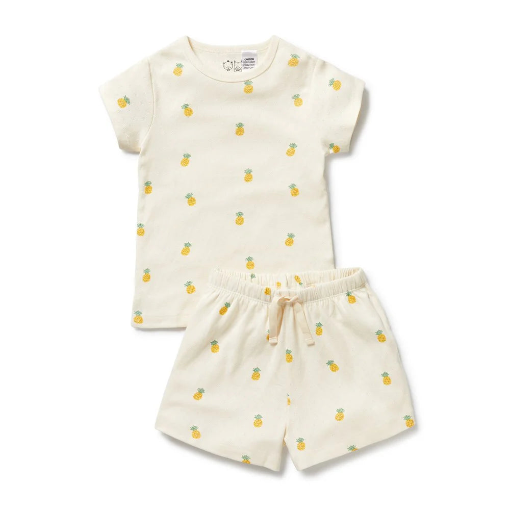 Piney Pals Cotton Pointelle Short Sleeved Pyjamas