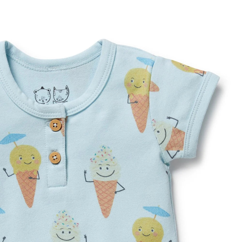 Frosty Friends Organic Henley Bodysuit
