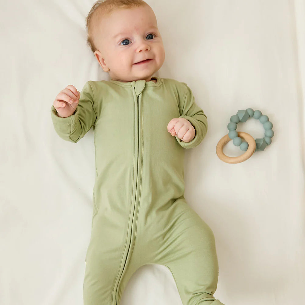 Baby Long Sleeve Romper - Sage