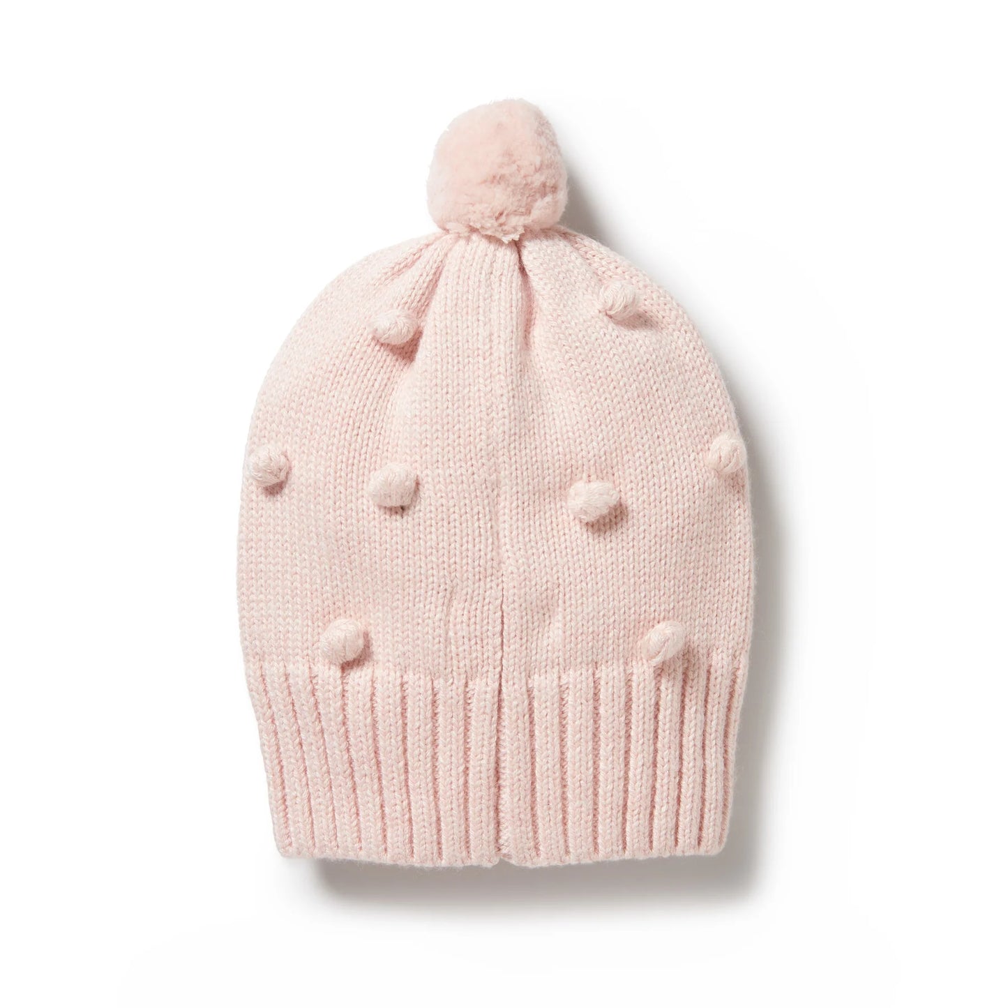 Knitted Bauble Hat in Pink