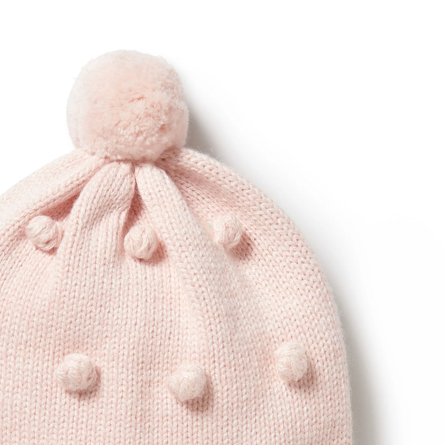 Knitted Bauble Hat in Pink
