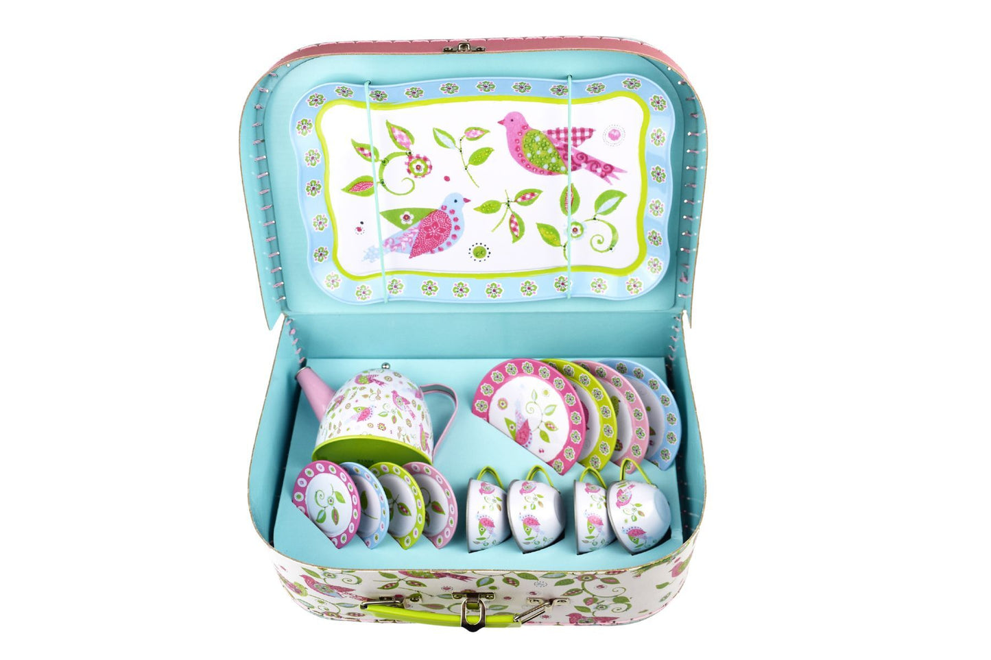 Bird Tin Tea Set