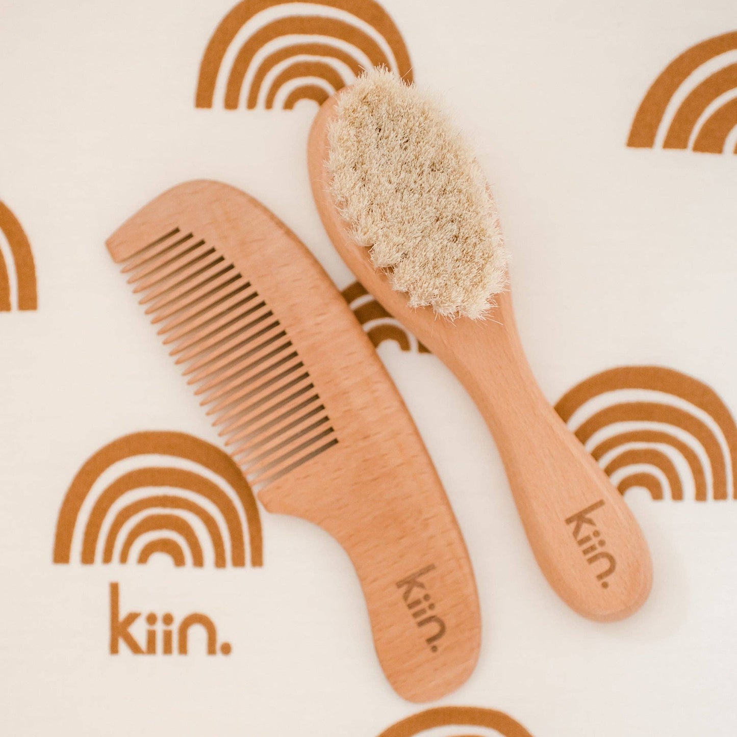 Wooden Baby Brush + Comb Set