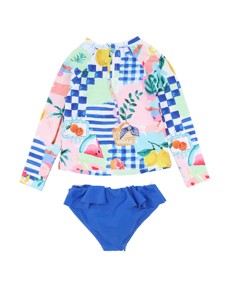 Camille Print LS Rash Set