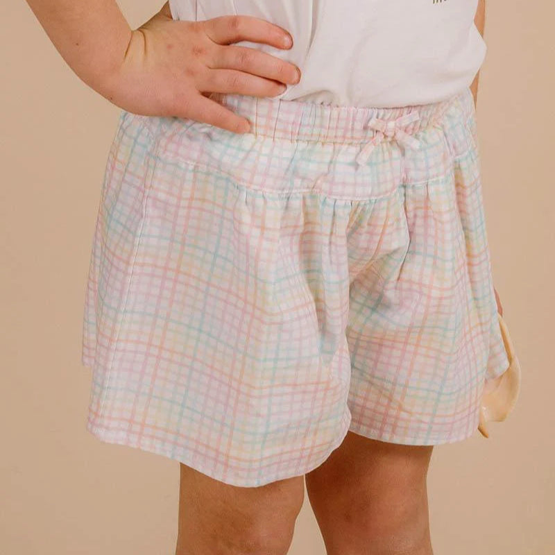 Candy Blossom Check Shorts