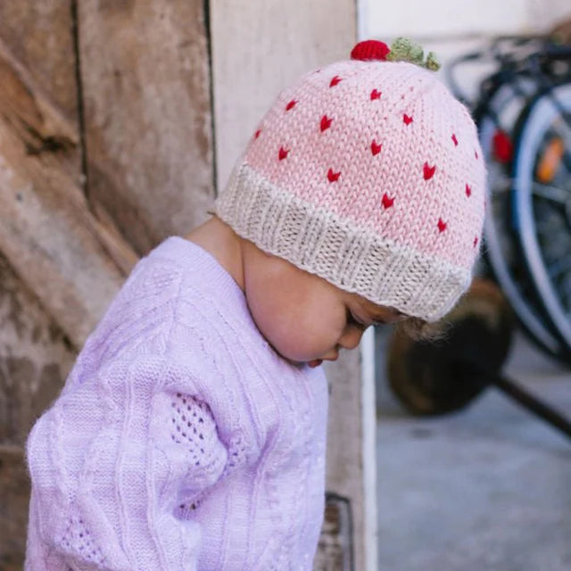 Cherry Beanie - Pink