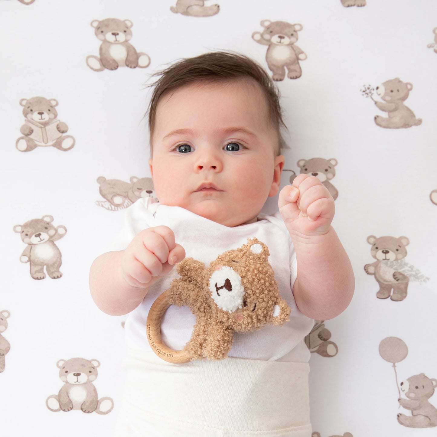 Teething Ring And Dummy Chain Gift Set - Cuddly Bear