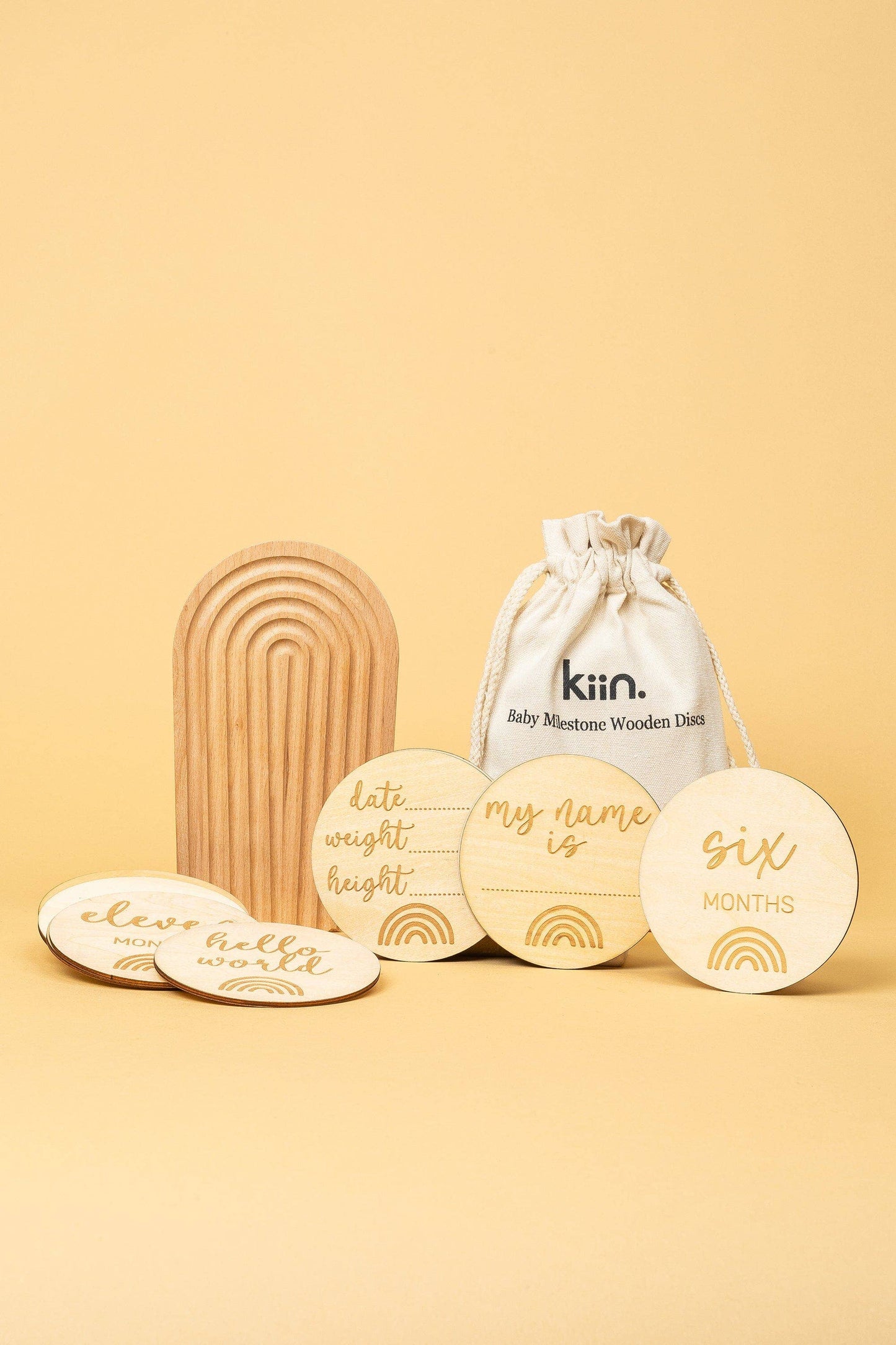 Baby Milestone Wooden Discs