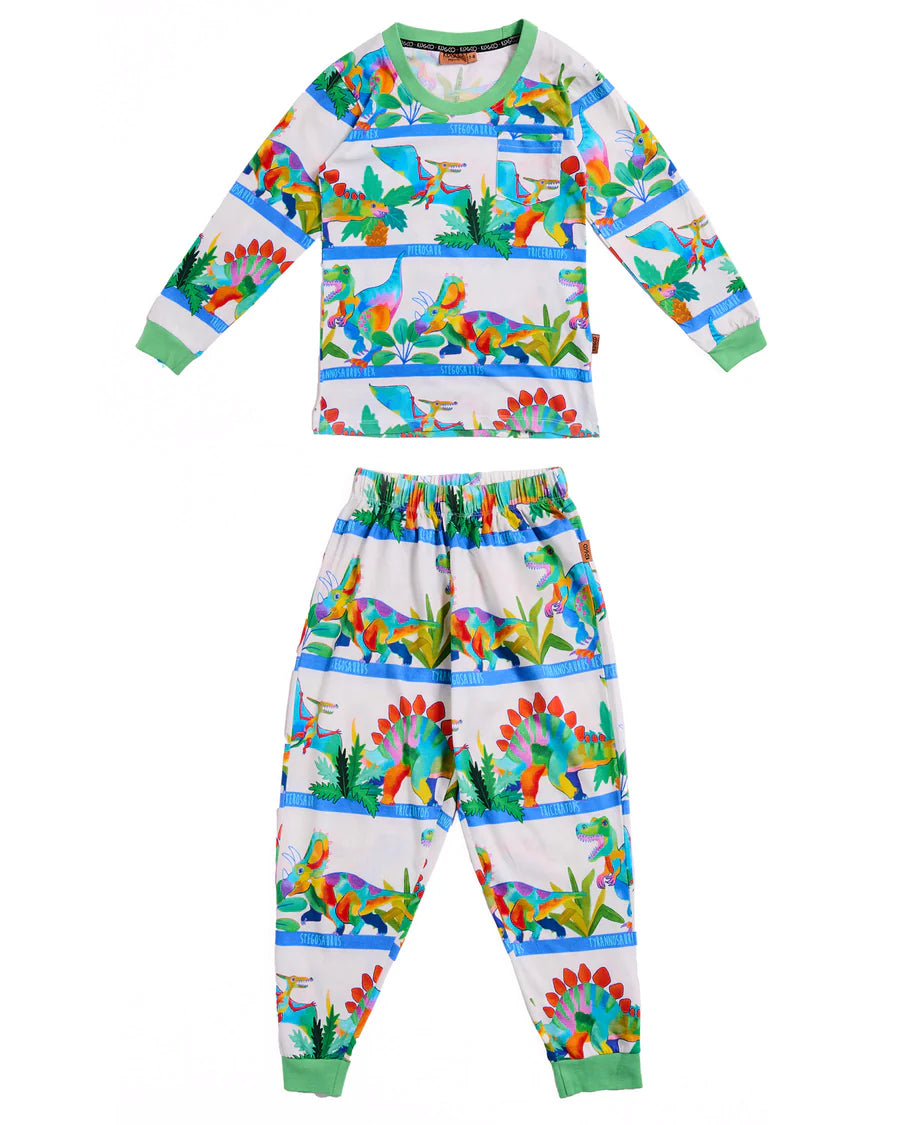 Dino Safari Organic Cotton LS Pyjama Set