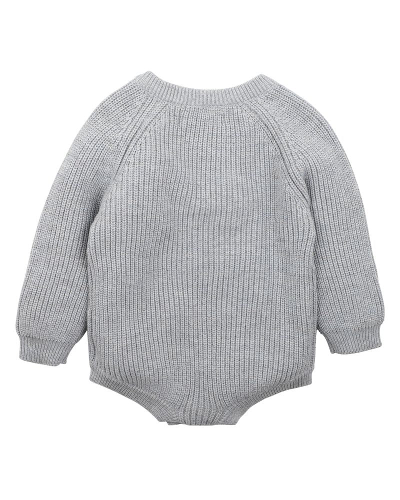 Dragon Rib Knit Bodysuit - Soft Blue