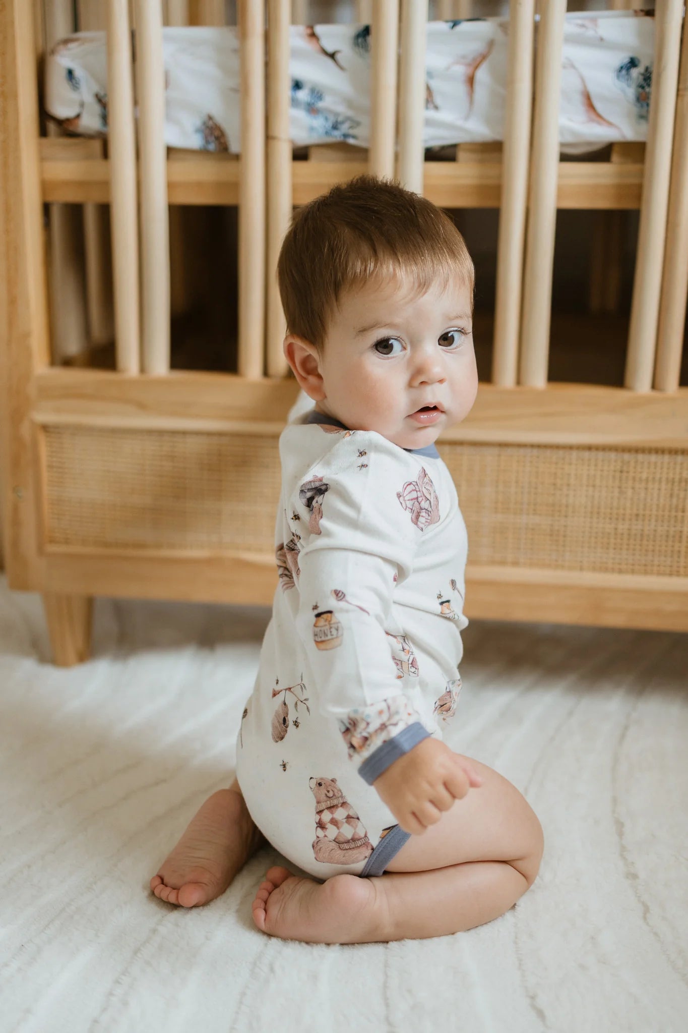 Long Sleeve Bodysuit - Honey Bears
