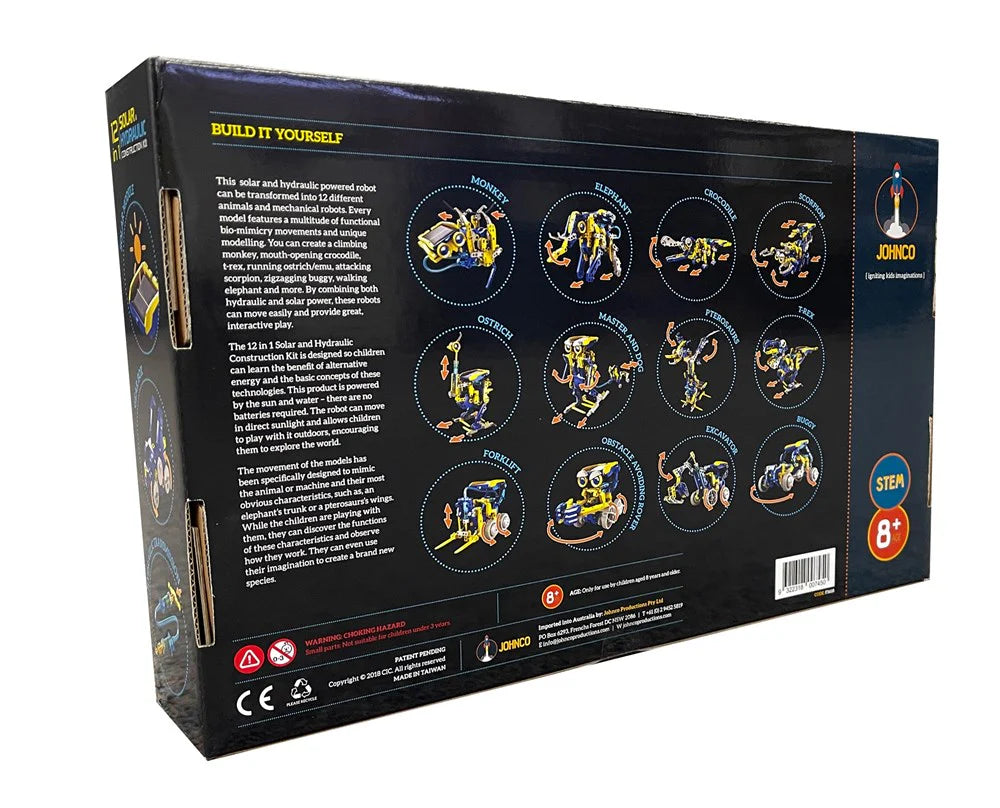 12 in 1 Solar and Hydraulic Construction Kit