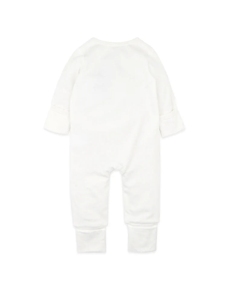 Australiana Organic Koala Long Sleeve Zipsuit- Cloud