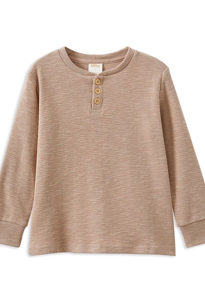 Mocha Henley Shirt